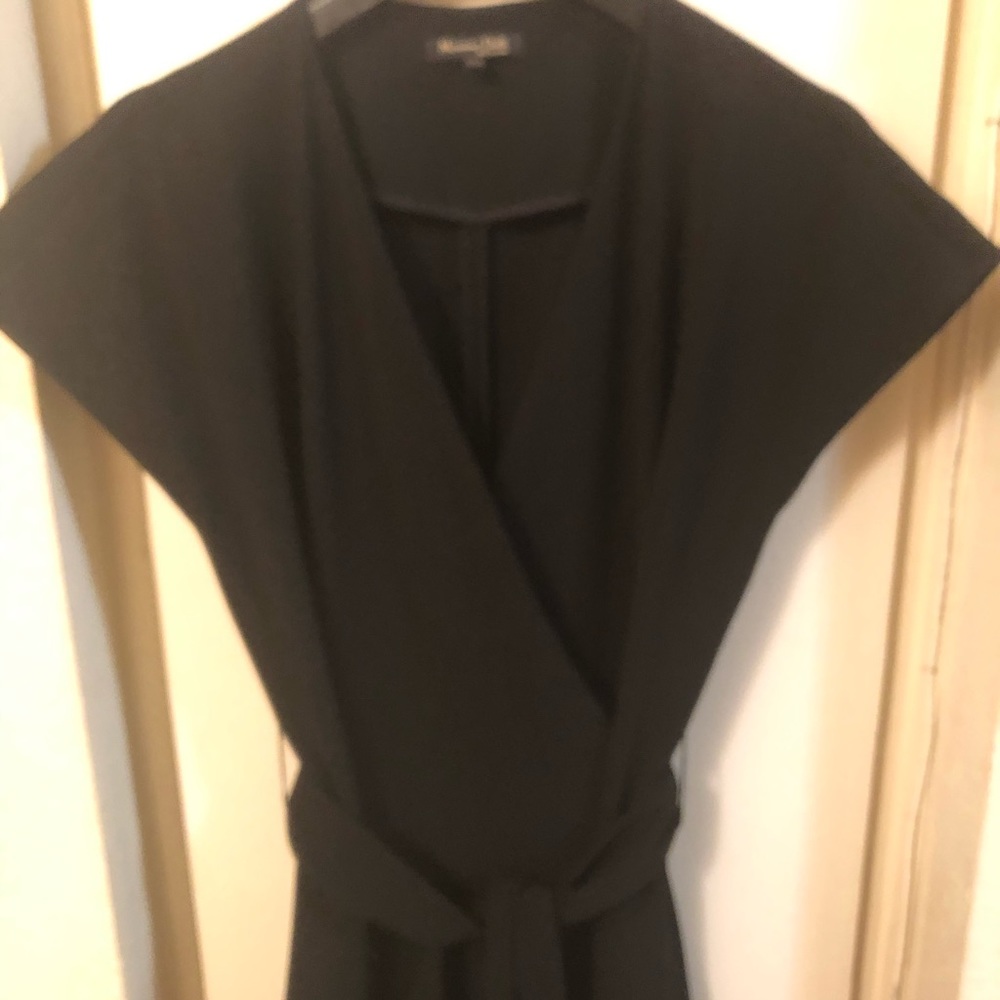 Massimo dutti Black Belted Dress Sz 2 - Picture 3 of 8